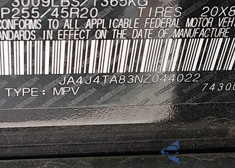 2022 Mitsubishi Outlander Es 2.5 S-Awc z USA, uszkodzony, nr VIN JA4J4TA83NZ044022